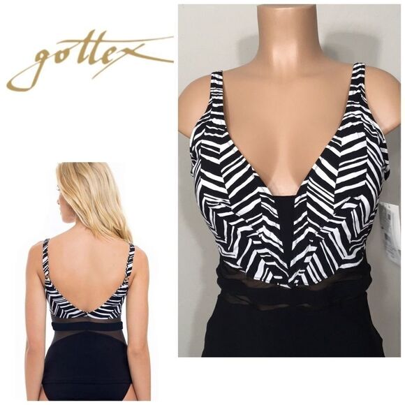 PROFILE black and white tankini top. NWT - Picture 16 of 16